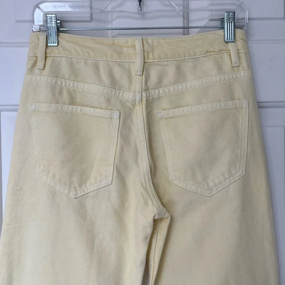 NWT ZARA Mid Rise Patch Pocket Yellow Jeans 2 - Picture 12 of 16